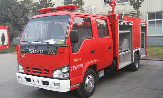 Xe cứu hỏa nhỏ ISUZU với thùng chất lỏng 2000 lít và cabin hàng đôi