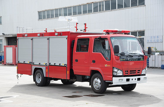 Xe cứu hỏa cứu hộ cỡ nhỏ ISUZU với ánh sáng kính thiên văn và dụng cụ cứu hộ