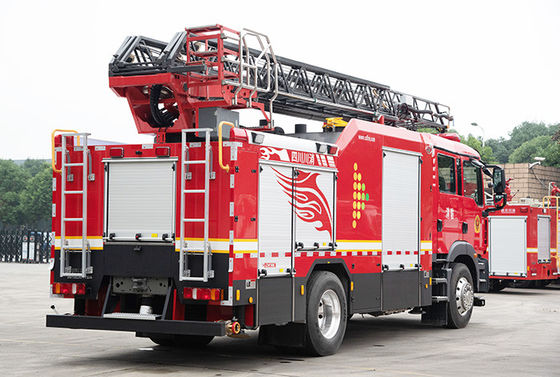 Xe cứu hỏa thang trên không Sitrak 18m với Hệ thống dập tắt CAFS