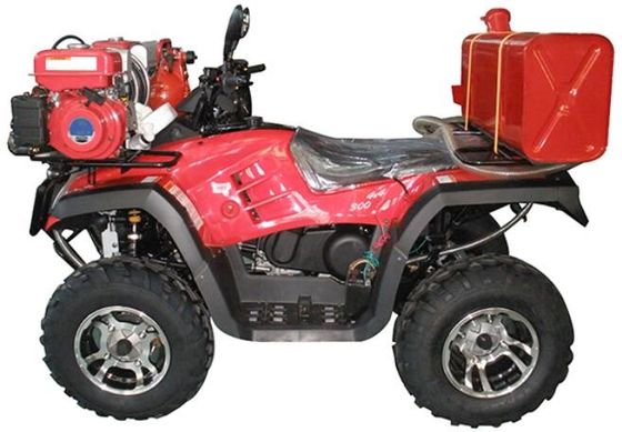 Xe mô tô ATV chữa cháy địa hình 4x4 với bình chứa nước 65L